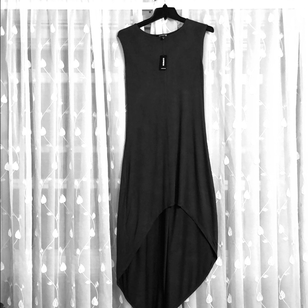 Express Brand new Hi-Low charcoal dress!